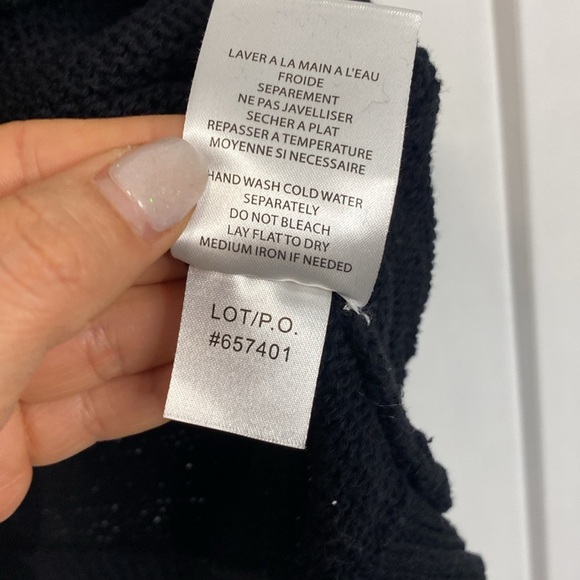 Tribal - Sleeveless Black Knit Top - large - 100% cotton - Picture 4 of 5